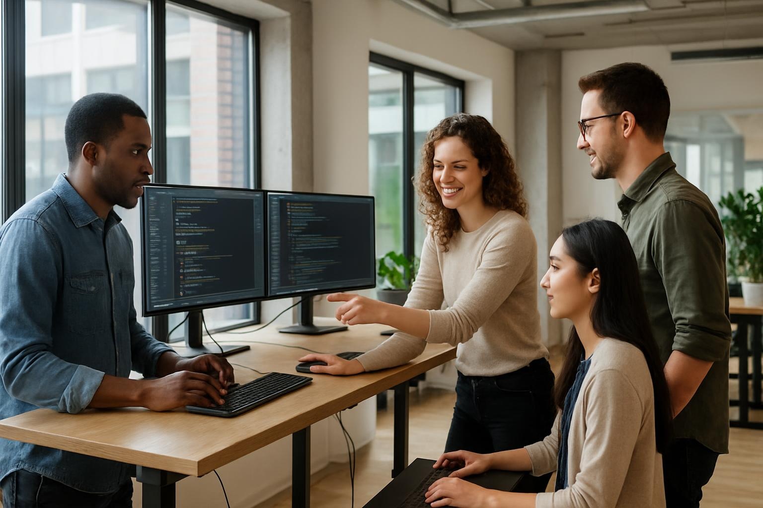 IT-Arbeitsplatz in einem modernen Büro